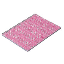 Magenta Abstract Hand Carved Block Print Journal