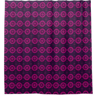 Magenta-afrikanischer geometrischer Kreis-Duschvor Duschvorhang