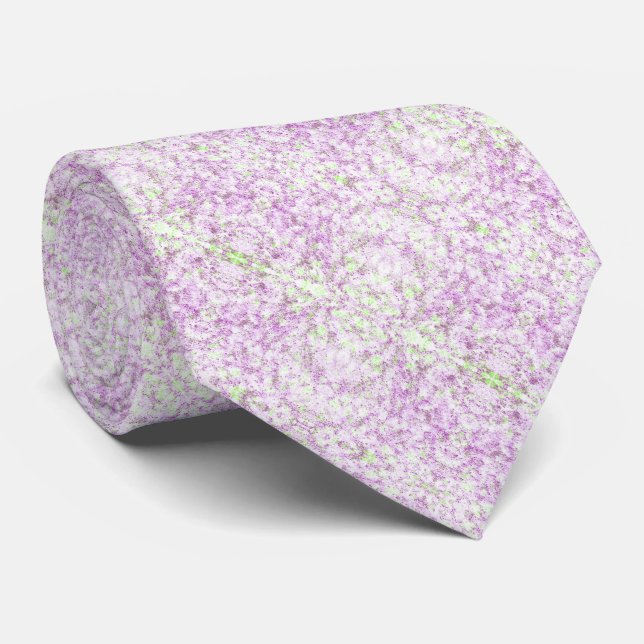 Magenta And Pistachio Green Splatter Abstract Art Krawatte (Gerollt)