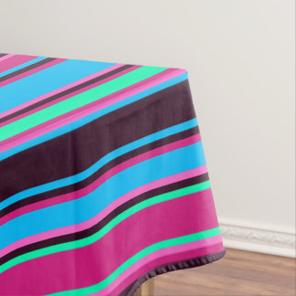 Magenta, Aqua & Blue Tablecloth Tischdecke