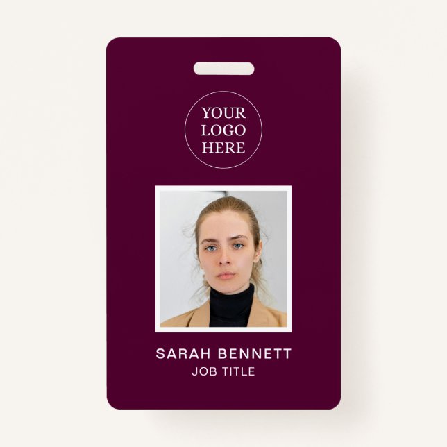 Magenta Beruflich Employee Office-Foto-ID Ausweis (Vorderseite)