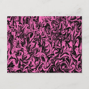 Magenta & Black Swirl Postkarte
