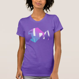 Magenta Blauer Pop Moderner Abstrakt T-Shirt