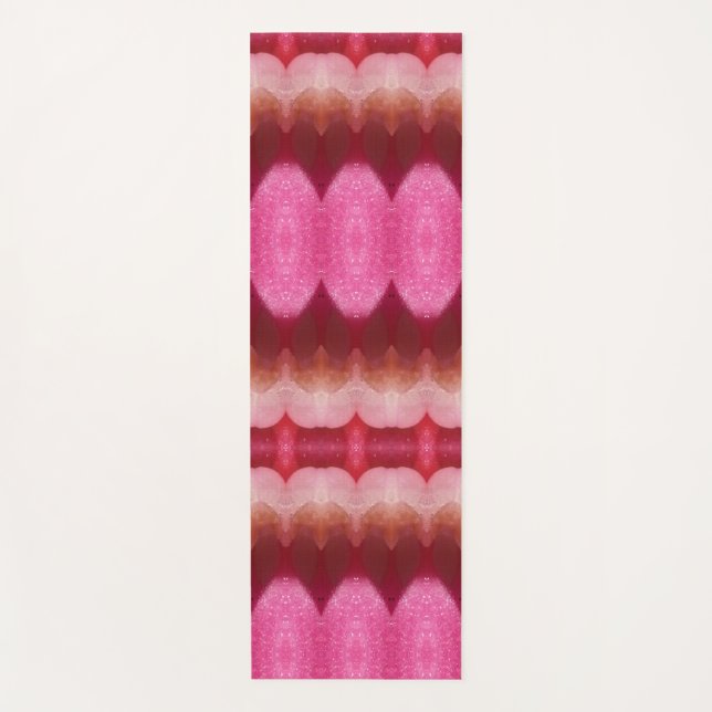 Magenta Blume Ikat 3 Yogamatte (Vorderseite)