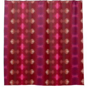 Magenta Blume Ikat 7 Duschvorhang