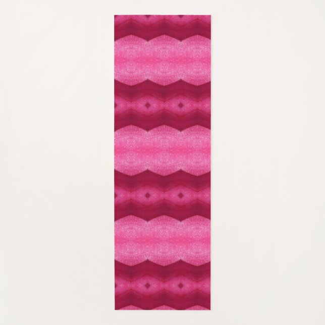 Magenta Blume Ikat 8 Yogamatte (Vorderseite)