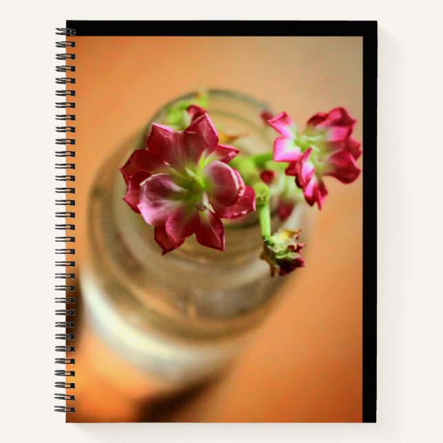 Magenta-Blume Notizbuch (Vorderseite)