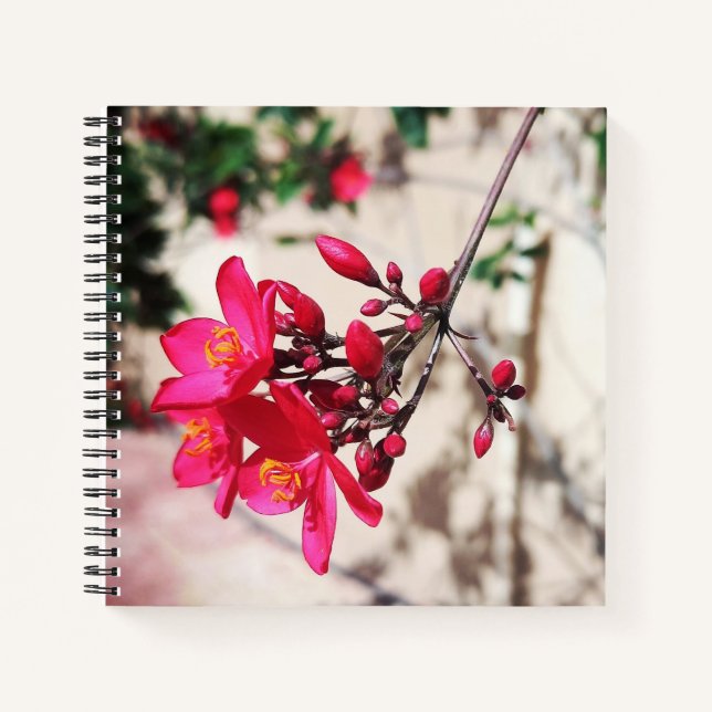 Magenta-Blume Notizbuch (Vorderseite)