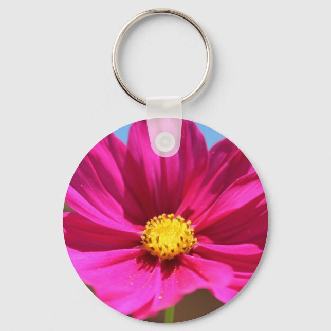Magenta-Blume Schlüsselanhänger (Vorderseite)