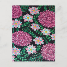 Magenta-Blume zur Schwarzen Kunst