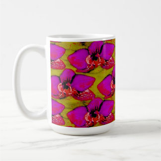 Magenta Blumenmuster Kaffeetasse