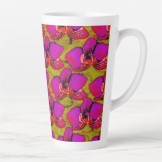 Magenta Blumenmuster Milchtasse