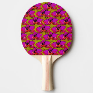 Magenta Blumenmuster Tischtennis Schläger