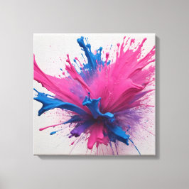 Magenta-Bruch: Explosion blauer E-Farbe Leinwanddruck