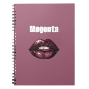 Magenta Burgunderrot Lippen Notizblock