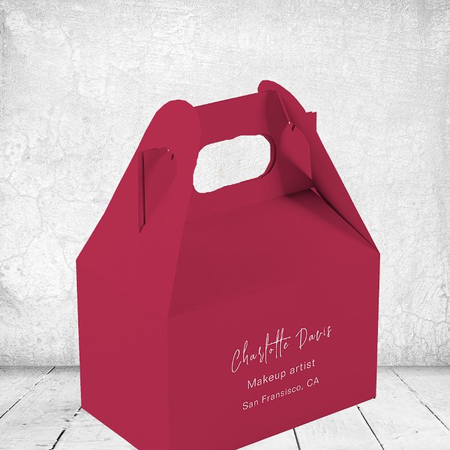 Magenta burgundy Business QR-Code Geschenkschachtel (Von Creator hochgeladen)