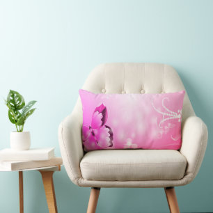 Magenta Butterfly Lendenkissen