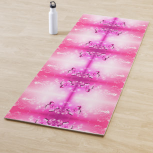 Magenta Butterfly Yogamatte