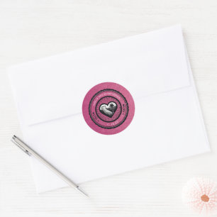 Magenta California Passport Runder Aufkleber