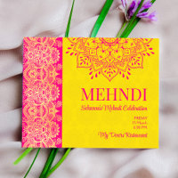 Magenta cerbellgelb Mehndi Haushalt einladen