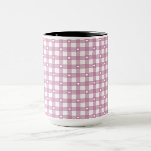Magenta Checks Tasse (Zentrum)
