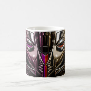 Magenta Chrome Gesicht Kaffeetasse