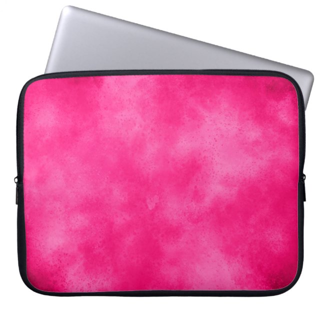 Magenta Cloud Effect Electronics Bag Laptopschutzhülle (Vorderseite)