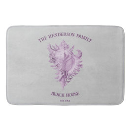 Magenta Conch Muschel Bath Mat Badematte