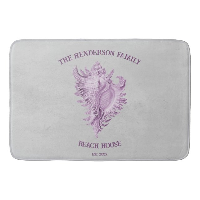Magenta Conch Muschel Bath Mat Badematte (Vorderseite)