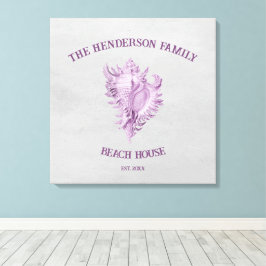 Magenta Conch Muschel Canvas Print Leinwanddruck