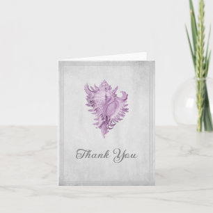 Magenta Conch Muschel Danke, Card Dankeskarte