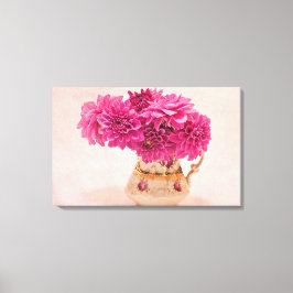 Magenta Dahlias Leinwanddruck