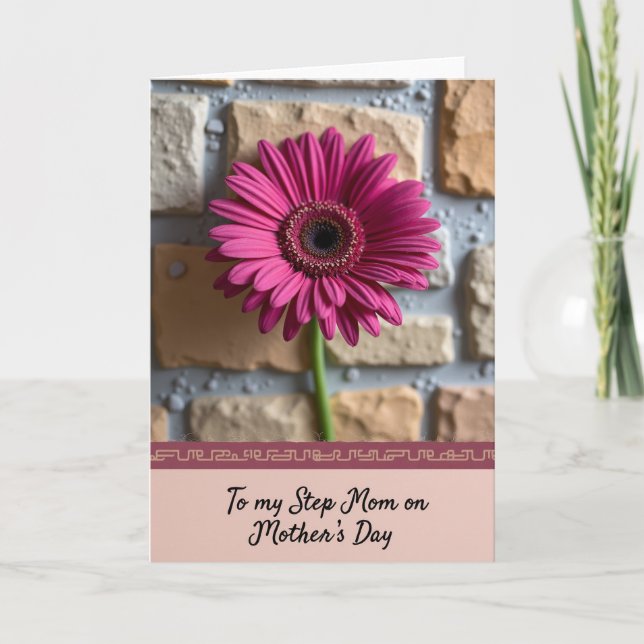 Magenta Daisy Muttertagskarte Karte (Vorderseite)