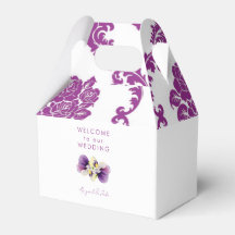 Magenta Damask Wedding Welcome