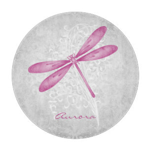 Magenta Dragonfly Personalisiert Cutting Board Schneidebrett