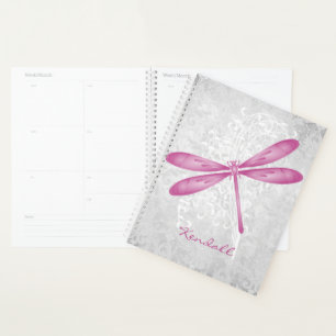 Magenta Dragonfly Personalisiert Planner Planer