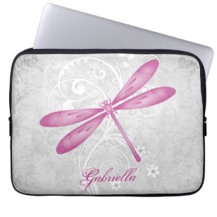 Magenta Dragonfly Personalisierter Laptop-Sieb Laptopschutzhülle