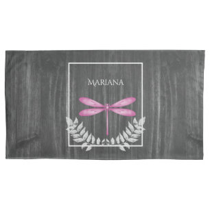 Magenta Dragonfly Pillow Case Kissenbezug