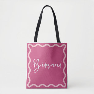 Magenta Dunkelrosa Wellig Ästhetisch Brautjungfer  Tasche