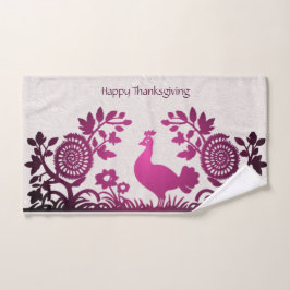 Magenta Erntedank Türkei Blumenhandtuch Handtuch