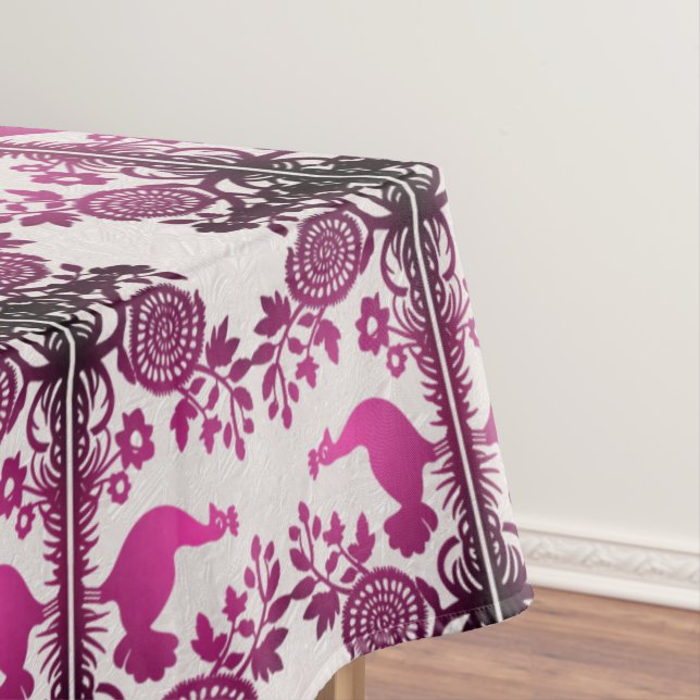 Magenta Erntedank Türkei Tischdecke (Beispiel)