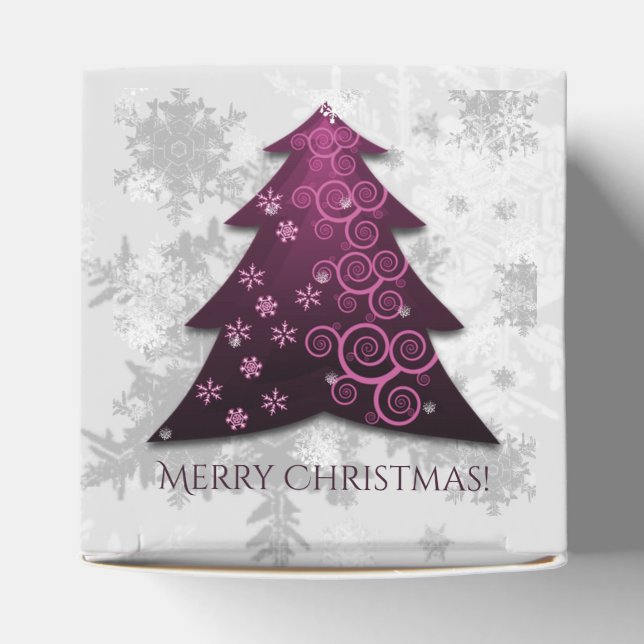 Magenta Festival Weihnachtsbaum Gefallen Box Geschenkschachtel (Oben)