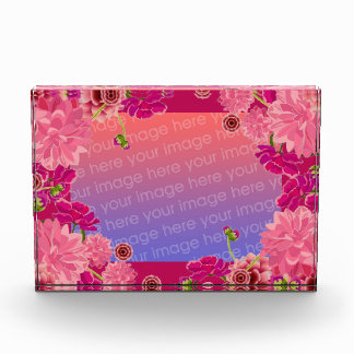 Magenta floral fotoblock