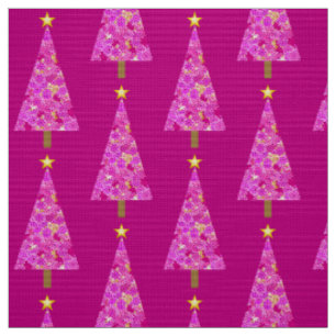 Magenta florentaler Weihnachtsbaum Stoff
