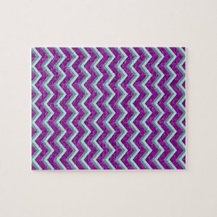 Magenta Foil und Aquamarines ZigZag Muster