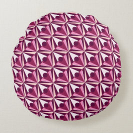Magenta Formen Rundes Kissen