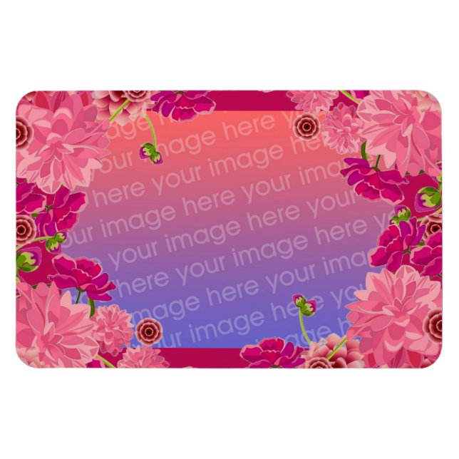 Magenta-Foto Magnet (Horizontal)