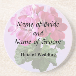 Magenta Geranium Wedding Getränkeuntersetzer