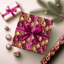 Magenta Gold Weihnachtsmuster#12 ID1009