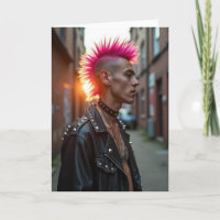 Magenta Haar Vatertagskarte